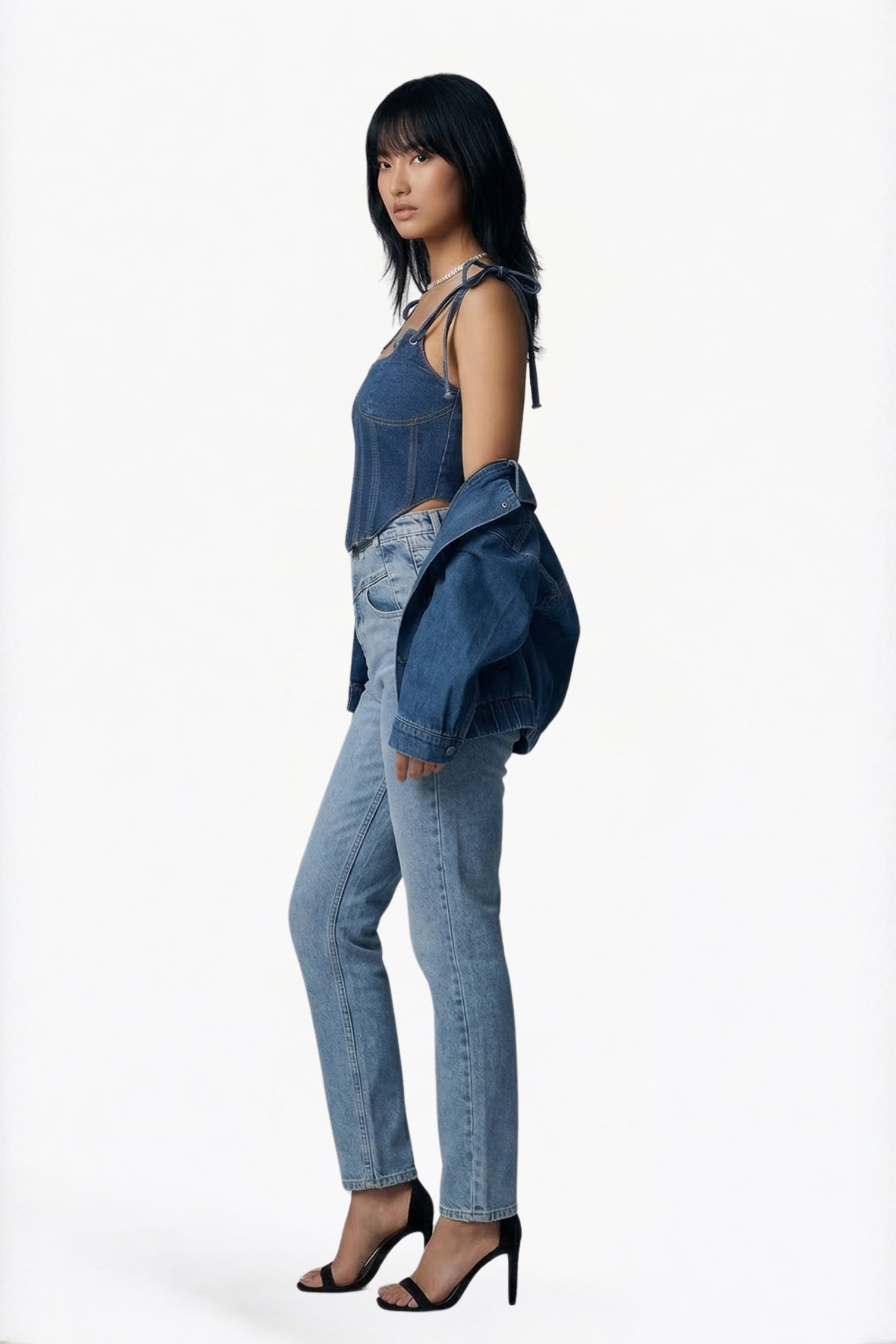 Push Up Indigo Top