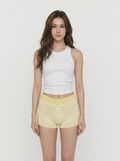Yellow Striped Shorts